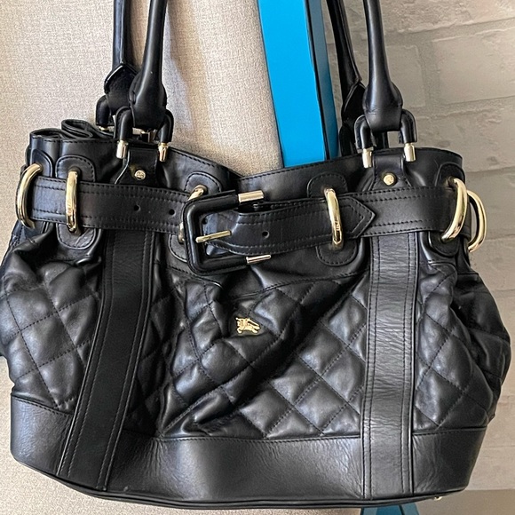 100% Authentic Burberry soft black leather handbag EUC - Picture 17 of 17